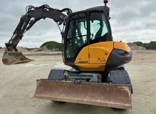 2020 Mecalac 9 MWR wheel excavator, front three-quarter view