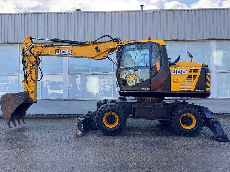 2020 JCB JS145W wheel excavator side view 2020 JCB JS145W wheel excavator side view