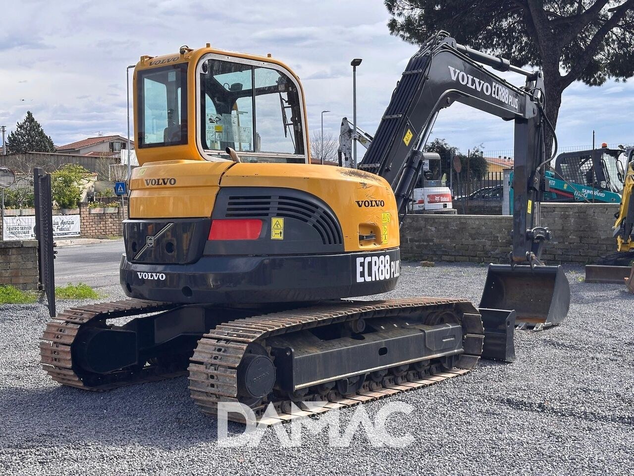 2007 Volvo ECR88 PLUS mini excavator, rear three-quarter view