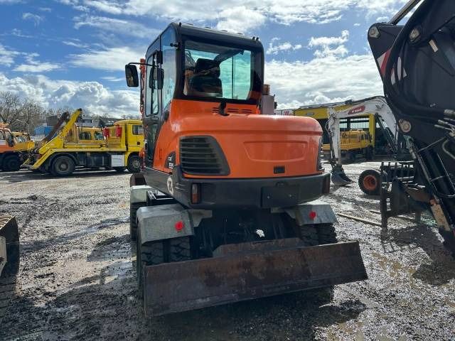 2014 Doosan DX55W wheel excavator front view 2014 Doosan DX55W wheel excavator front view
