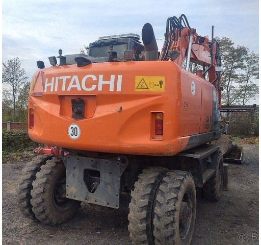 2014 Hitachi ZX140W-5 wheel excavator rear view