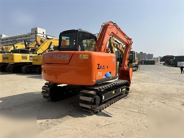 2019 Hitachi Zaxis 70 crawler excavator, rear three-quarter view