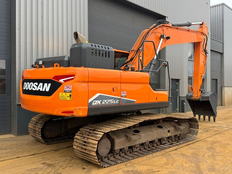2022 Doosan DX225LC-7 crawler excavator, rear three-quarter view 2022 Doosan DX225LC-7 crawler excavator, rear three-quarter view
