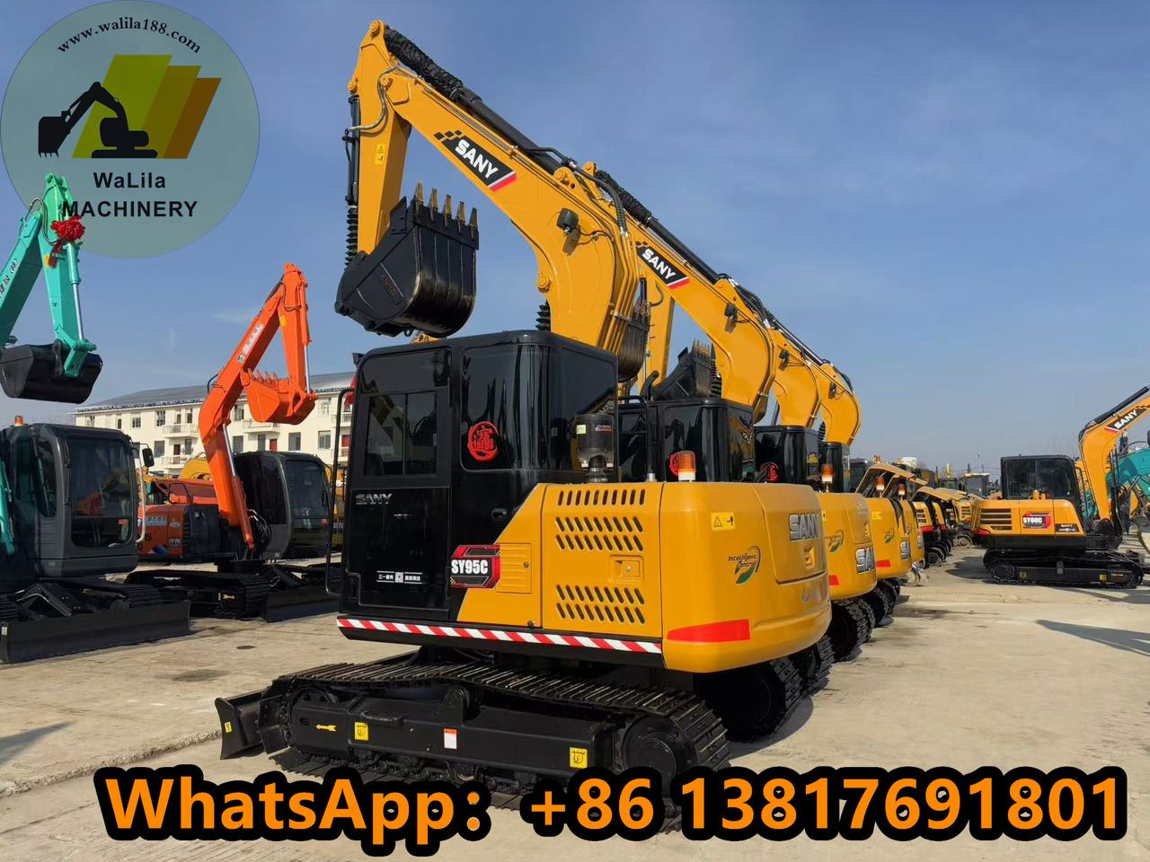 2024 Sany SY95C crawler excavator, front three-quarter view 2024 Sany SY95C crawler excavator, front three-quarter view