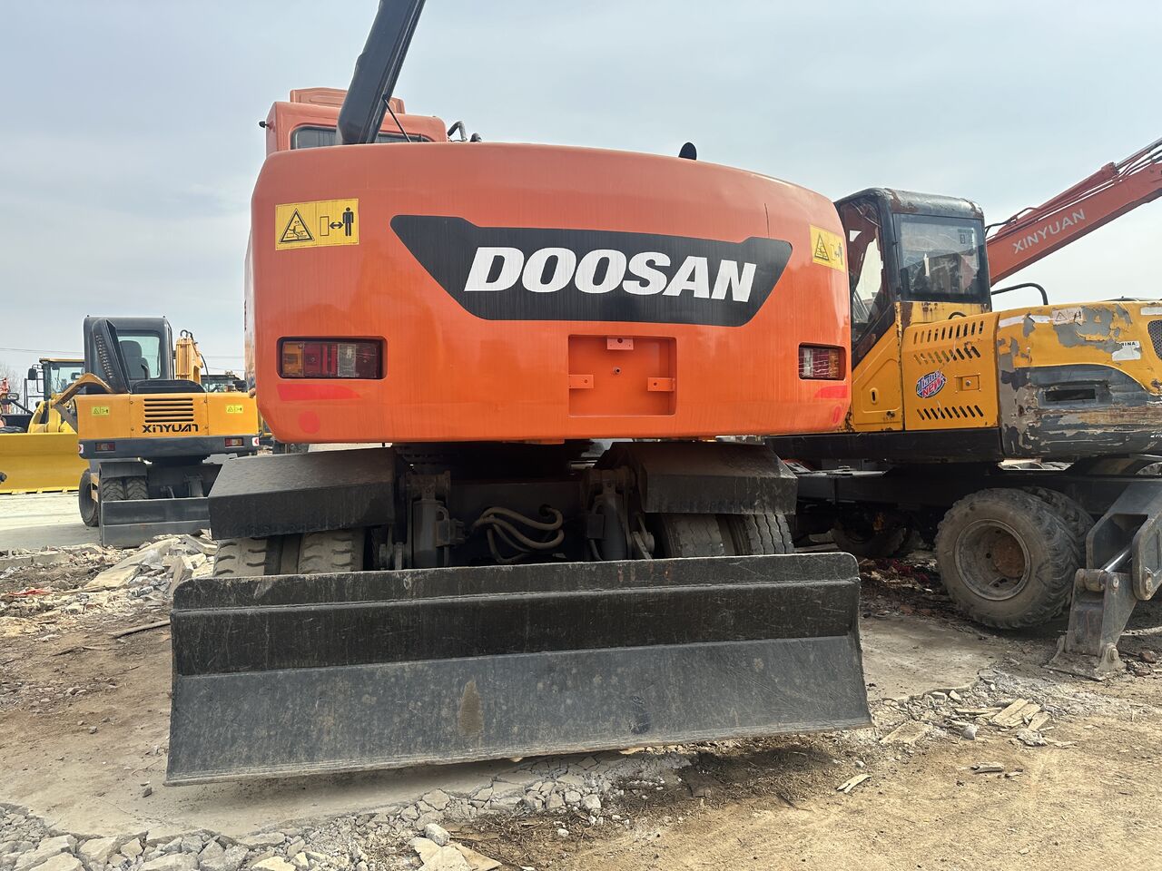 2023 Doosan DH150W-9C wheel excavator, rear view