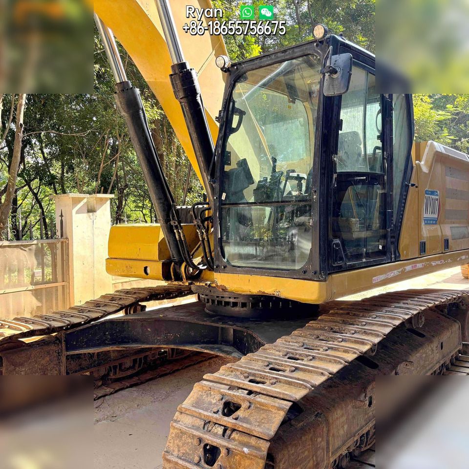 2022 Caterpillar 333 crawler excavator, side view of cab and tracks 2022 Caterpillar 333 crawler excavator, side view of cab and tracks