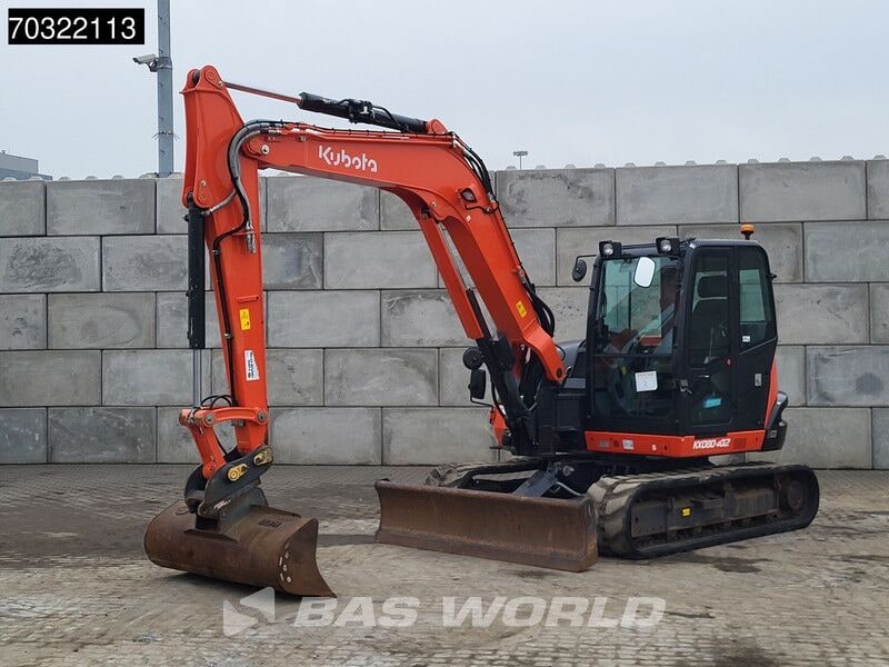 2022 Kubota KX080-4A2 mini excavator, side view 2022 Kubota KX080-4A2 mini excavator, side view