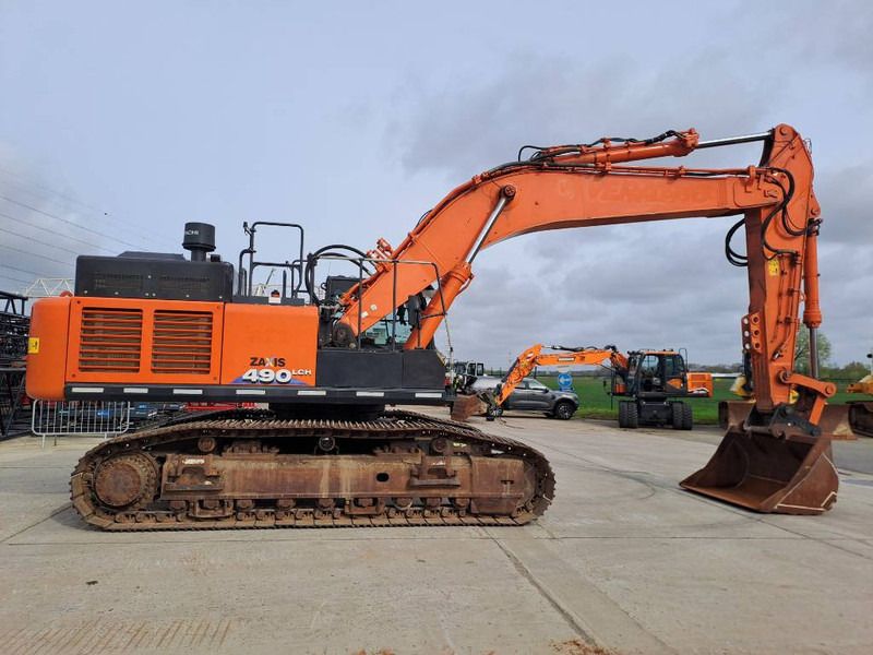 2018 Hitachi Zaxis 490LCH crawler excavator, side view
