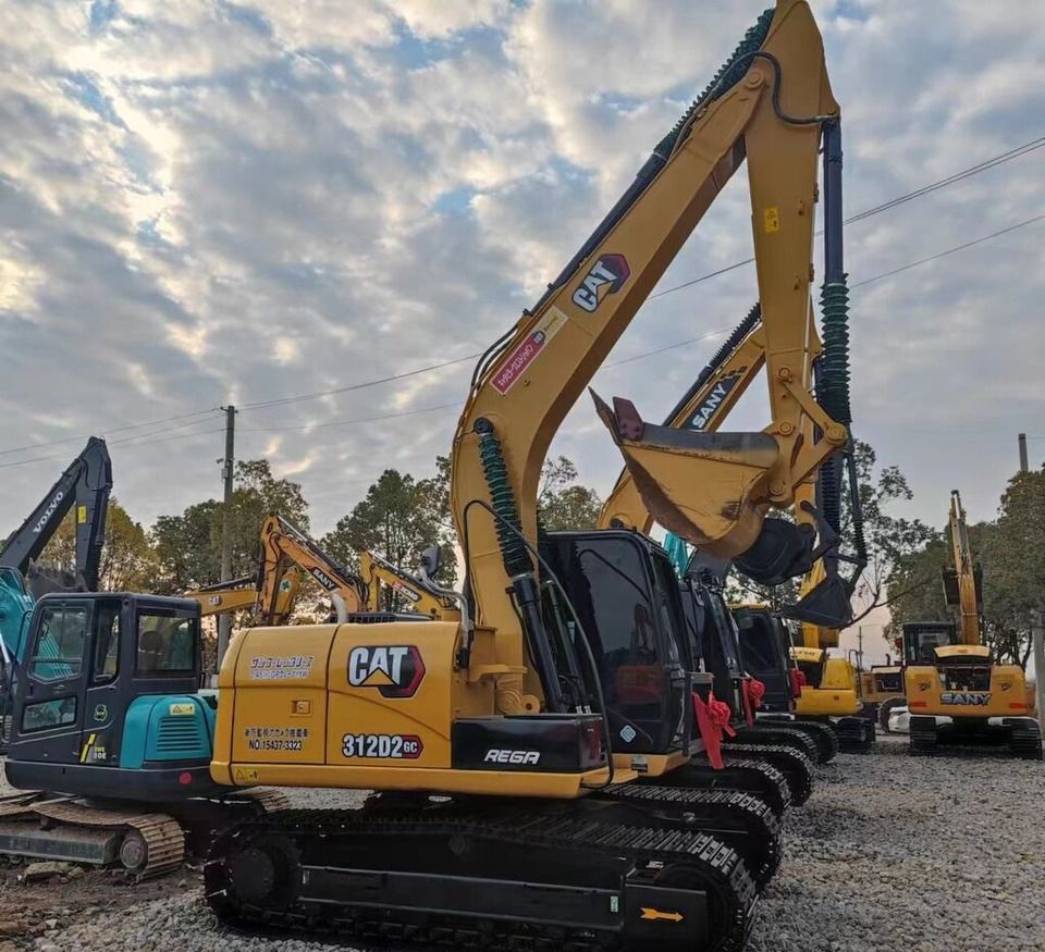 Caterpillar 312D2 GC crawler excavator, side view