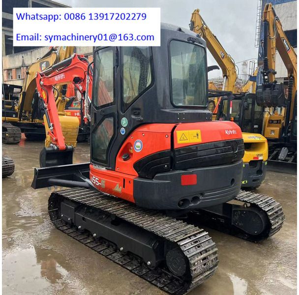 2021 Kubota U55-5 mini excavator, rear three-quarter view 2021 Kubota U55-5 mini excavator, rear three-quarter view