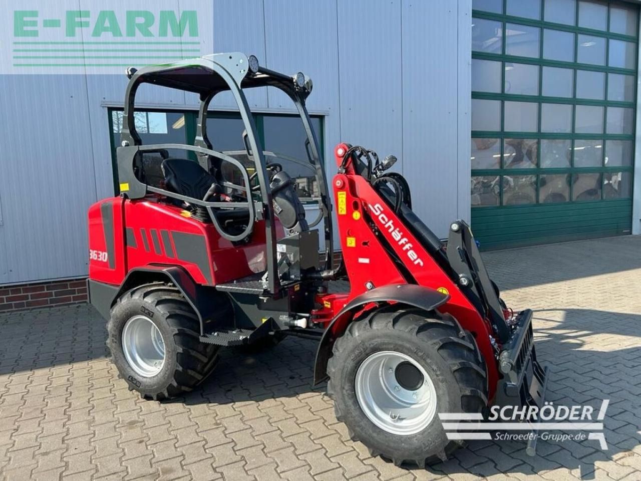 2024 Schäffer 3630 mini excavator, three-quarter front view