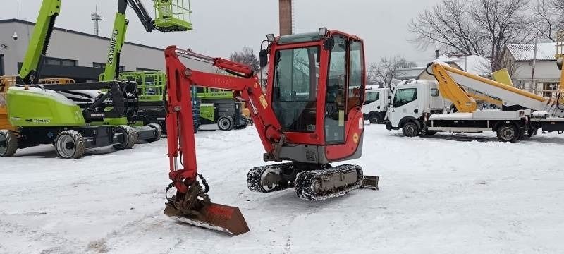 2017 Yanmar SV18 mini excavator, front three-quarter view