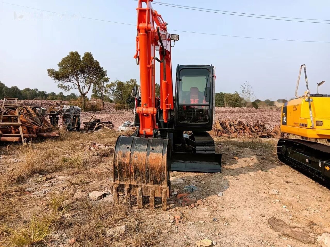 2022 Hitachi ZX70 mini excavator, front view