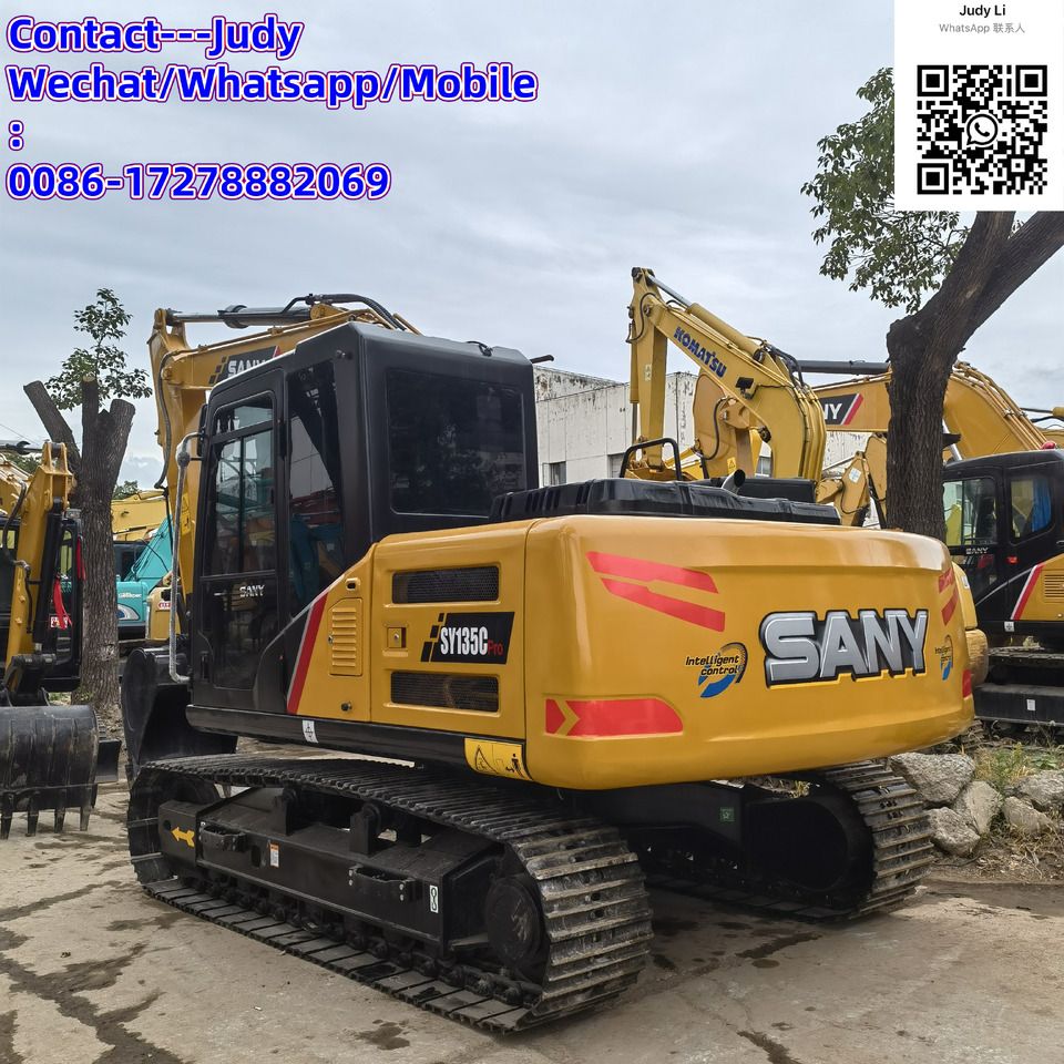 2021 Sany SY135C Pro crawler excavator rear three-quarter view 2021 Sany SY135C Pro crawler excavator rear three-quarter view