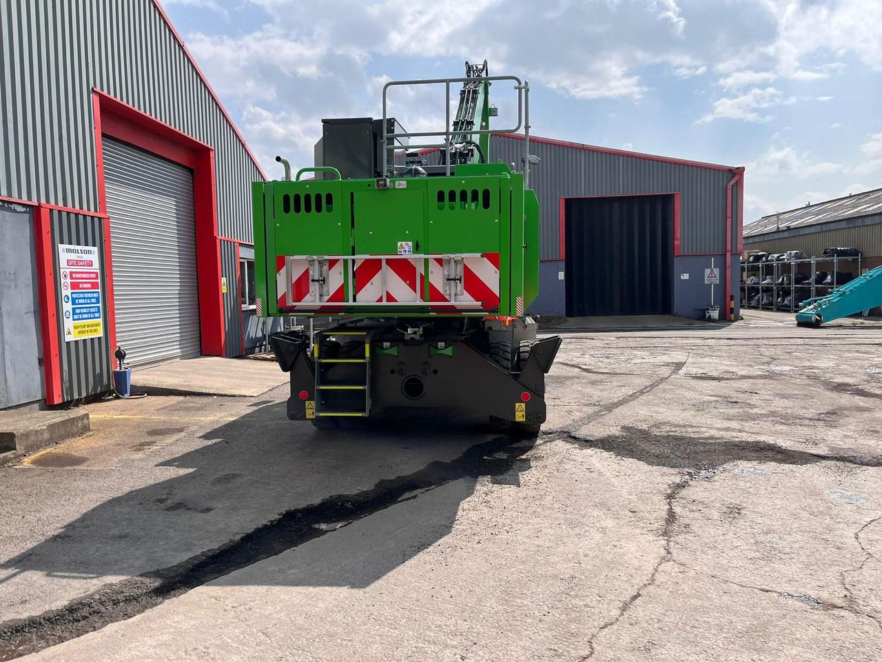 2023 Sennebogen 821 E material handler, rear view