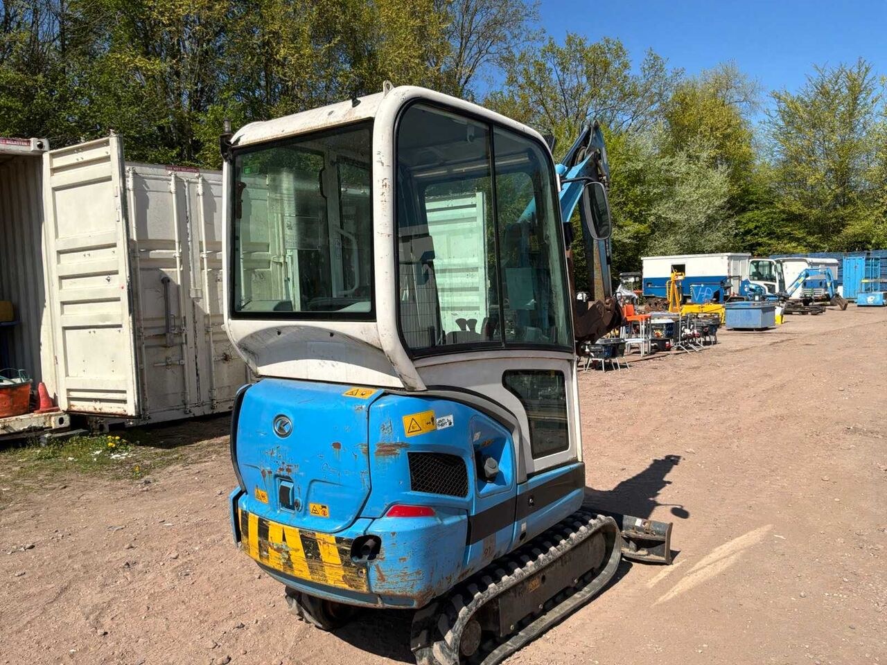 2014 Kubota KX016-4 mini excavator, rear three-quarter view