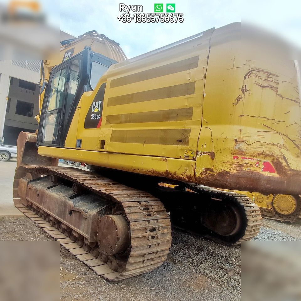 2019 Caterpillar 336GC crawler excavator, side profile view