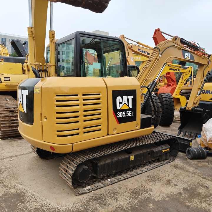 2020 Caterpillar 305.5E2 mini excavator, rear three-quarter view 2020 Caterpillar 305.5E2 mini excavator, rear three-quarter view