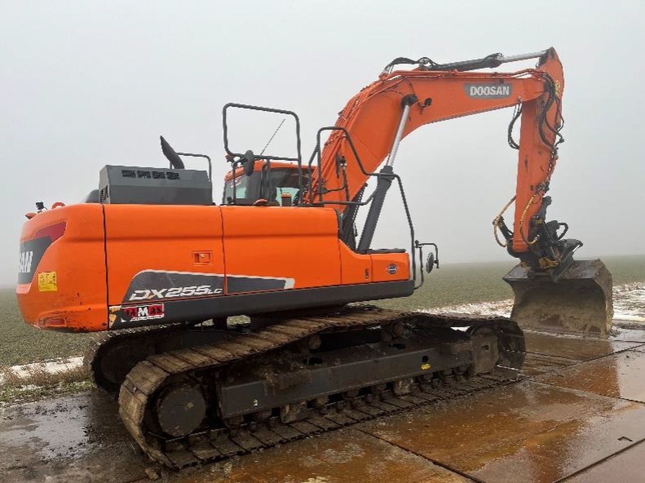 2019 Doosan DX255LC-5 crawler excavator, side view
