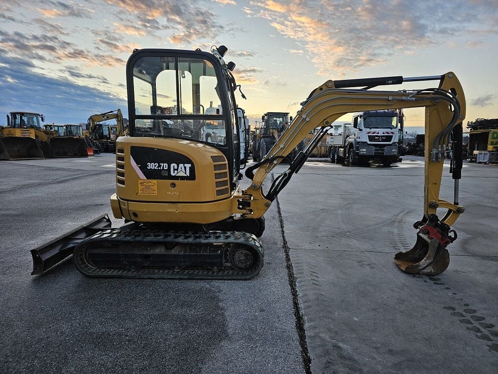 2015 Caterpillar 302.7DCR mini excavator, side view