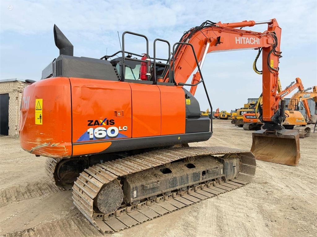 2020 Hitachi Zaxis 160LC-6 crawler excavator, rear three-quarter view