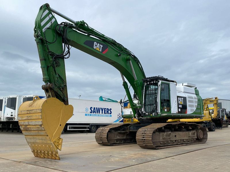 2012 Caterpillar 349EL crawler excavator, front three-quarter view 2012 Caterpillar 349EL crawler excavator, front three-quarter view