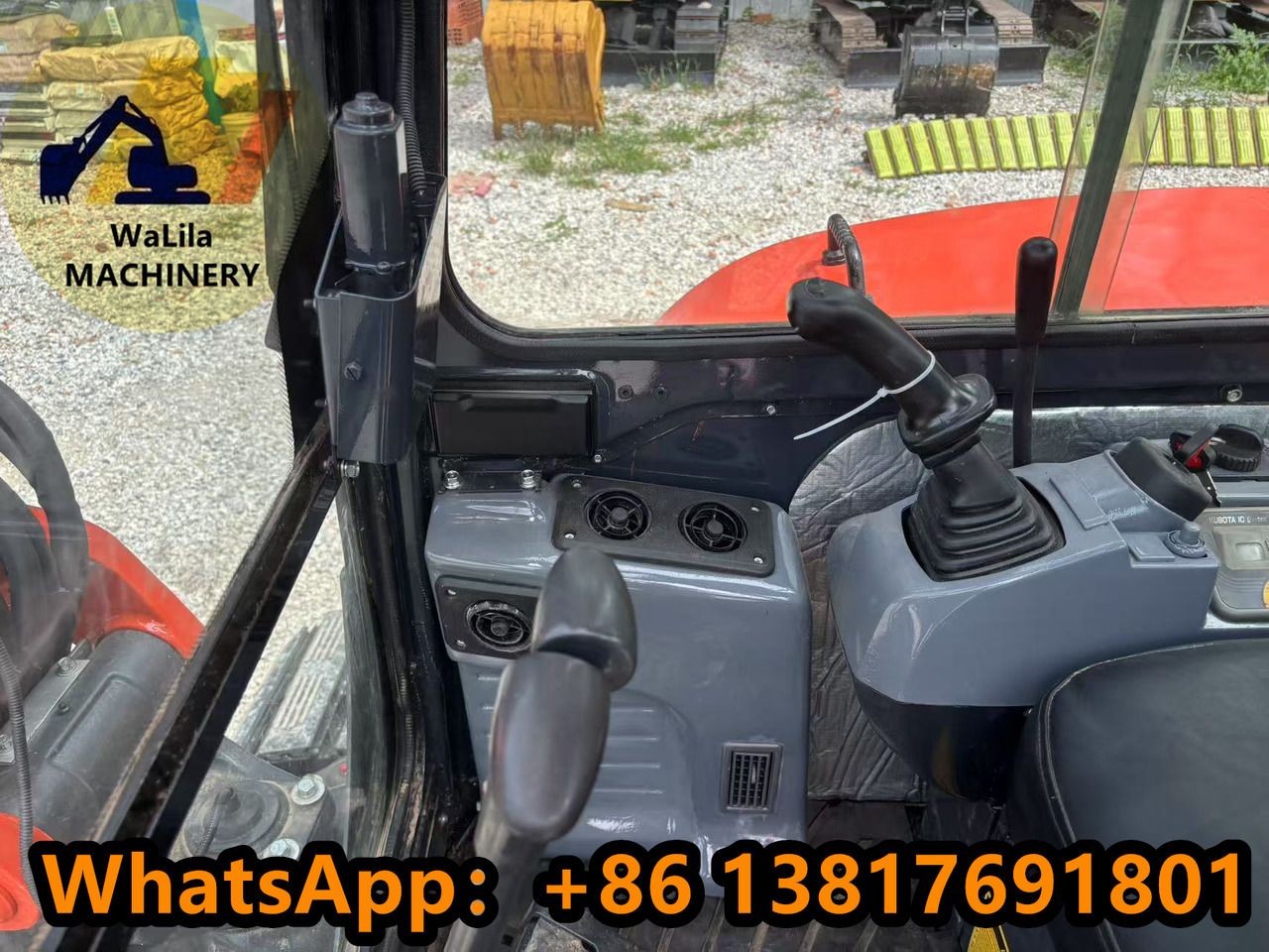 2023 Kubota U50-4 mini excavator interior cab view 2023 Kubota U50-4 mini excavator interior cab view