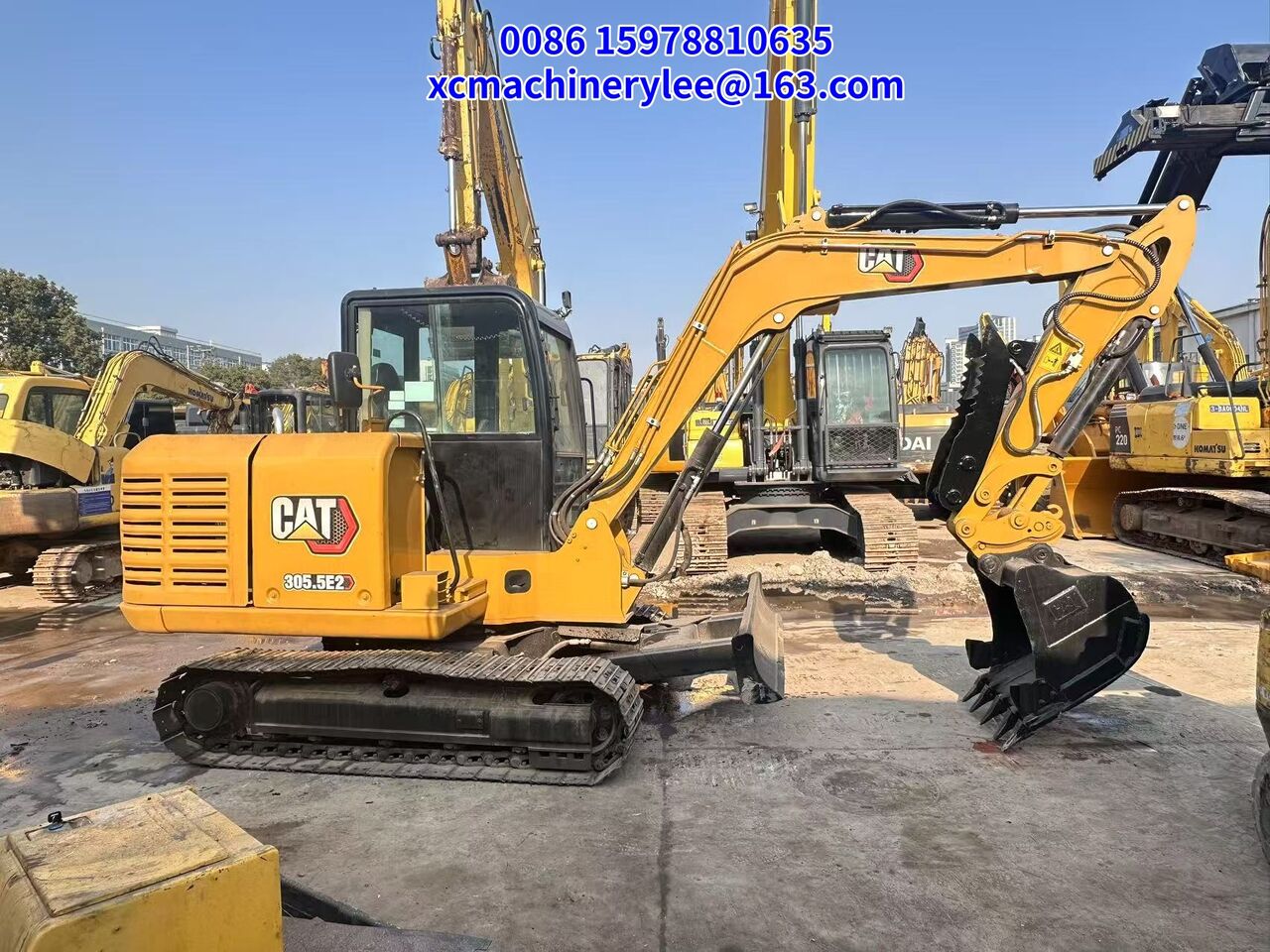 2024 Caterpillar 305.5E2 mini excavator, side view 2024 Caterpillar 305.5E2 mini excavator, side view