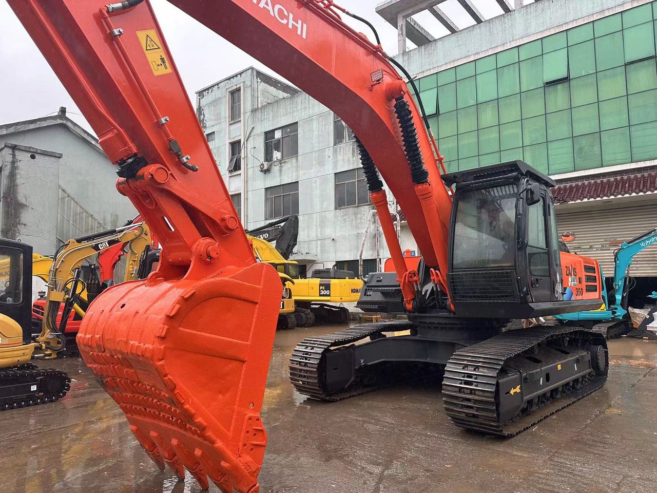 2023 Hitachi ZX350 crawler excavator, front three-quarter view 2023 Hitachi ZX350 crawler excavator, front three-quarter view