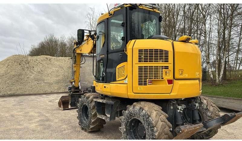 2021 Komatsu PW98MR-11E0 wheel excavator, rear three-quarter view
