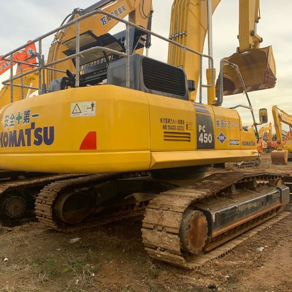 2023 Komatsu PC450-8 crawler excavator rear three-quarter view