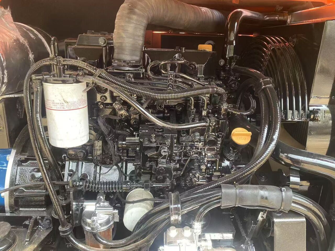 2024 Doosan DX75-9C mini excavator engine compartment view 2024 Doosan DX75-9C mini excavator engine compartment view