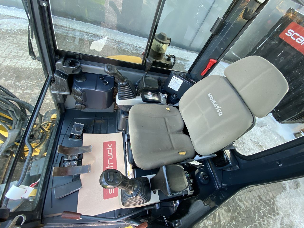 2018 Komatsu PC26MR-3 mini excavator interior view 2018 Komatsu PC26MR-3 mini excavator interior view
