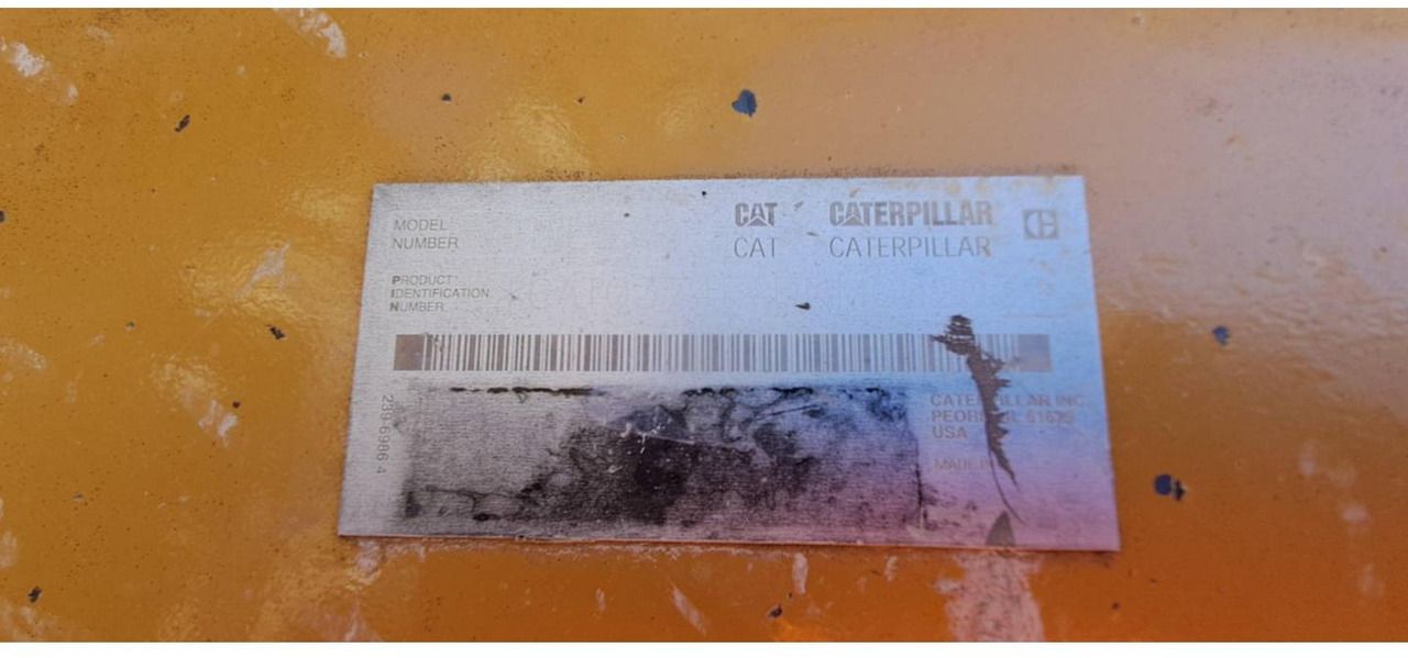 2013 Caterpillar 374FL crawler excavator identification plate 2013 Caterpillar 374FL crawler excavator identification plate