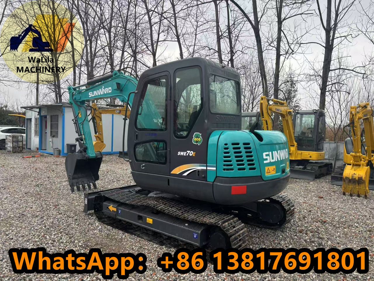 2023 Sunward SWE70E mini excavator, rear three-quarter view 2023 Sunward SWE70E mini excavator, rear three-quarter view
