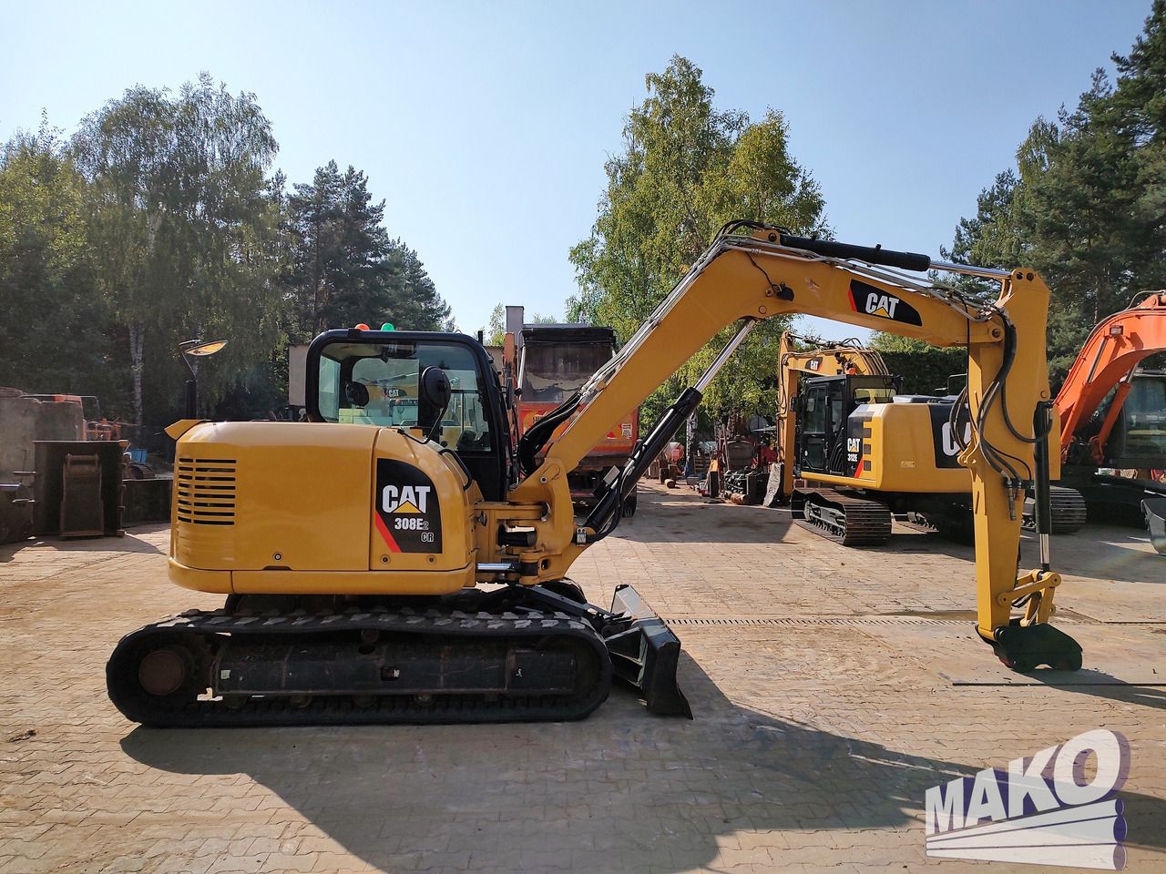 2015 Caterpillar 308E2CR crawler excavator, side view