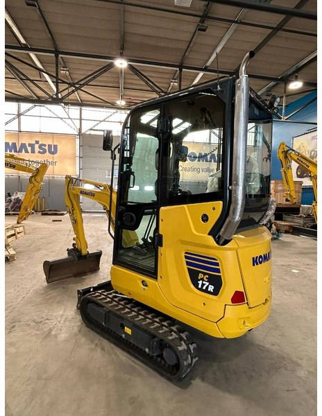 2023 Komatsu PC 17 R-5 mini excavator, rear three-quarter view 2023 Komatsu PC 17 R-5 mini excavator, rear three-quarter view