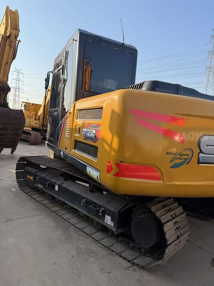2020 Sany SY135C crawler excavator, rear three-quarter view