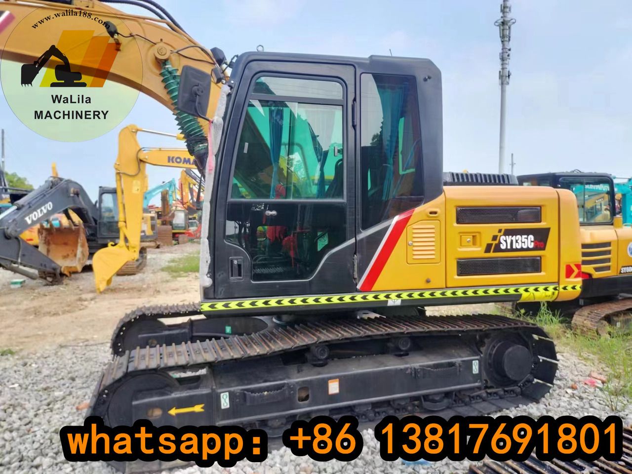 2023 Sany SY135C Pro crawler excavator side view 2023 Sany SY135C Pro crawler excavator side view