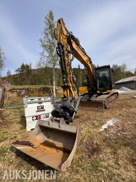 2022 Caterpillar 313 Next Gen excavator with tiltrotator, front view