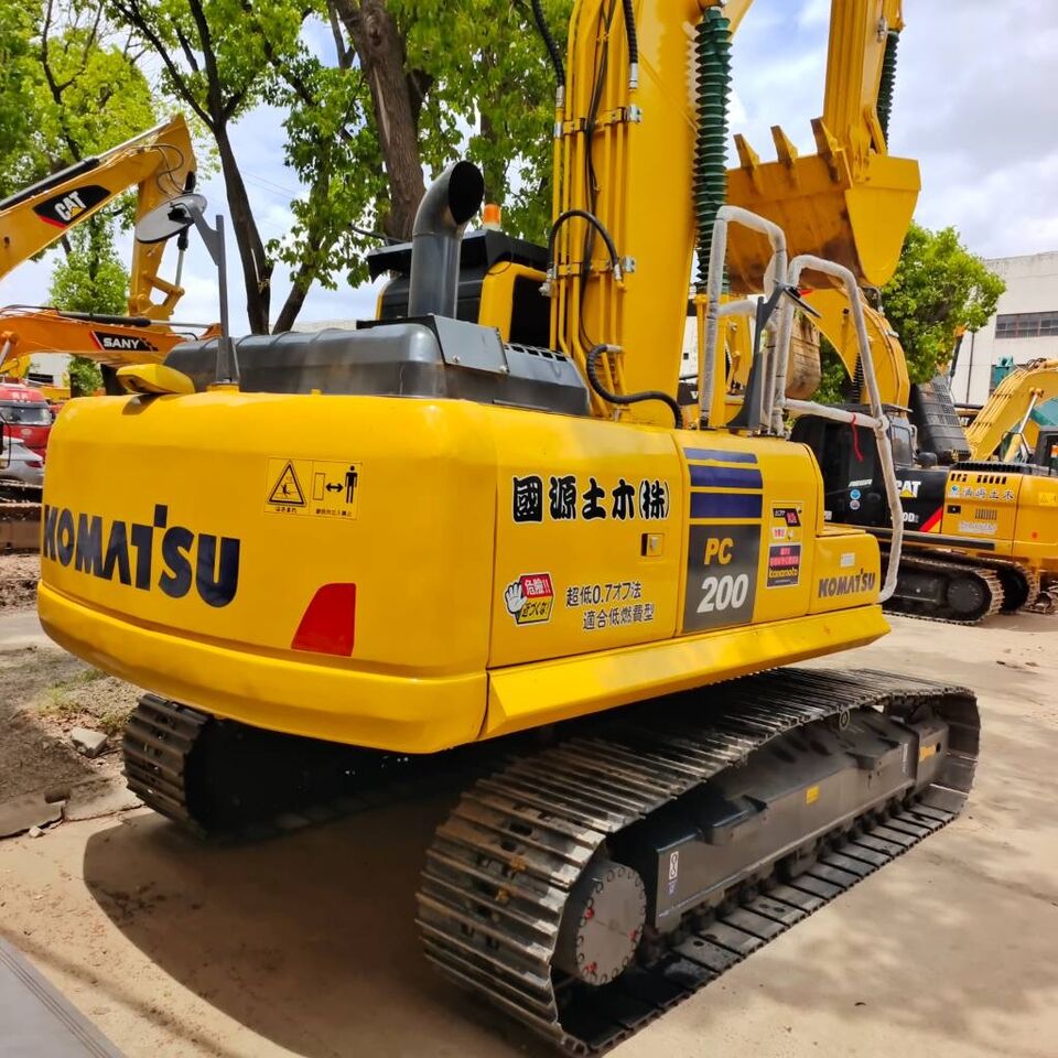 2024 Komatsu PC200 crawler excavator rear three-quarter view
