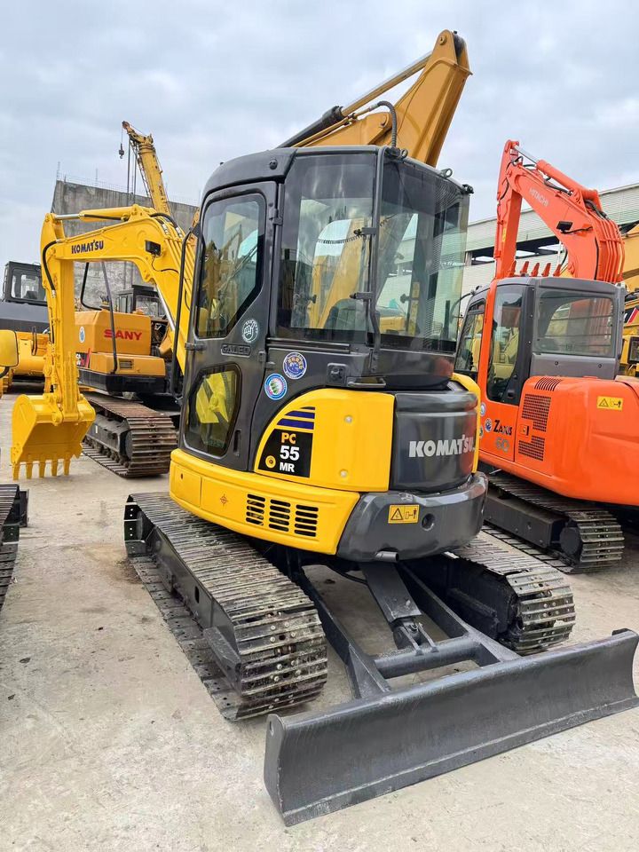2018 Komatsu PC-55MR mini excavator, front three-quarter view 2018 Komatsu PC-55MR mini excavator, front three-quarter view