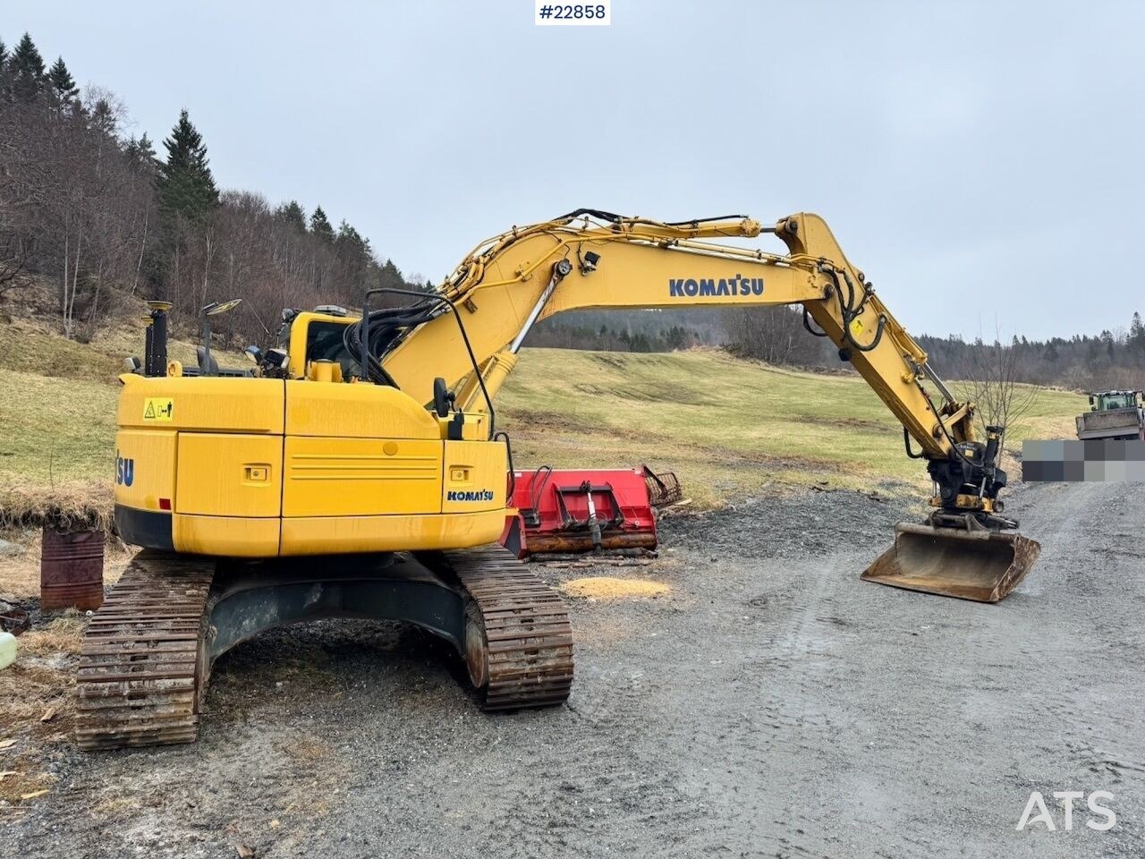 2011 Komatsu PC228USLC-8 crawler excavator, rear three-quarter view