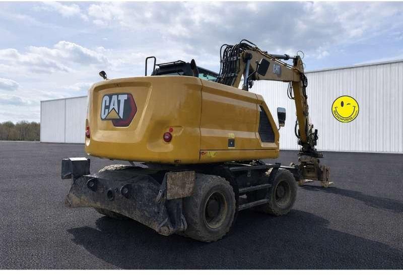2019 Caterpillar M314 wheel excavator, rear three-quarter view 2019 Caterpillar M314 wheel excavator, rear three-quarter view