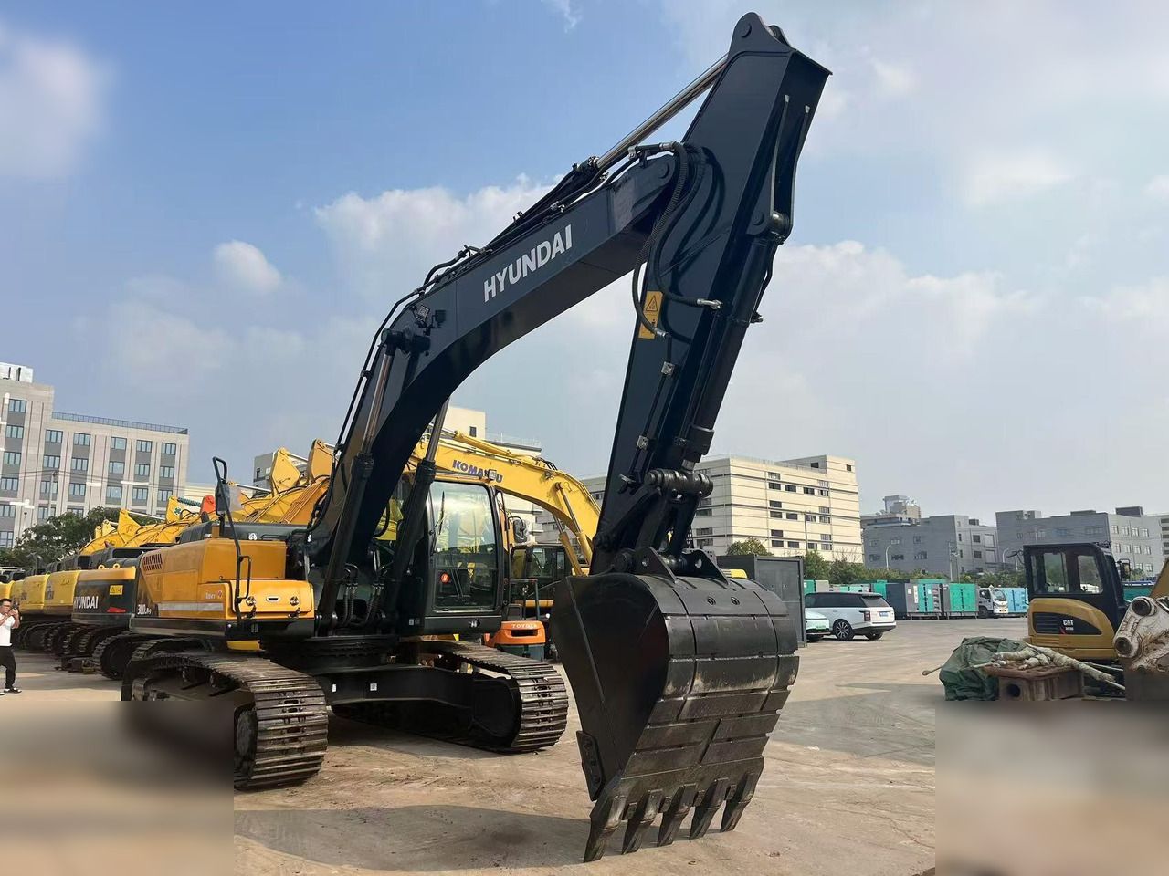 2022 Hyundai 300LR crawler excavator, front three-quarter view 2022 Hyundai 300LR crawler excavator, front three-quarter view
