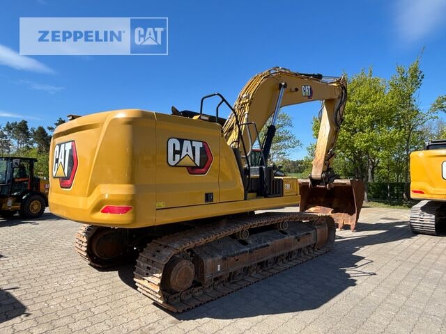 2023 Caterpillar 330-07 crawler excavator, rear three-quarter view 2023 Caterpillar 330-07 crawler excavator, rear three-quarter view
