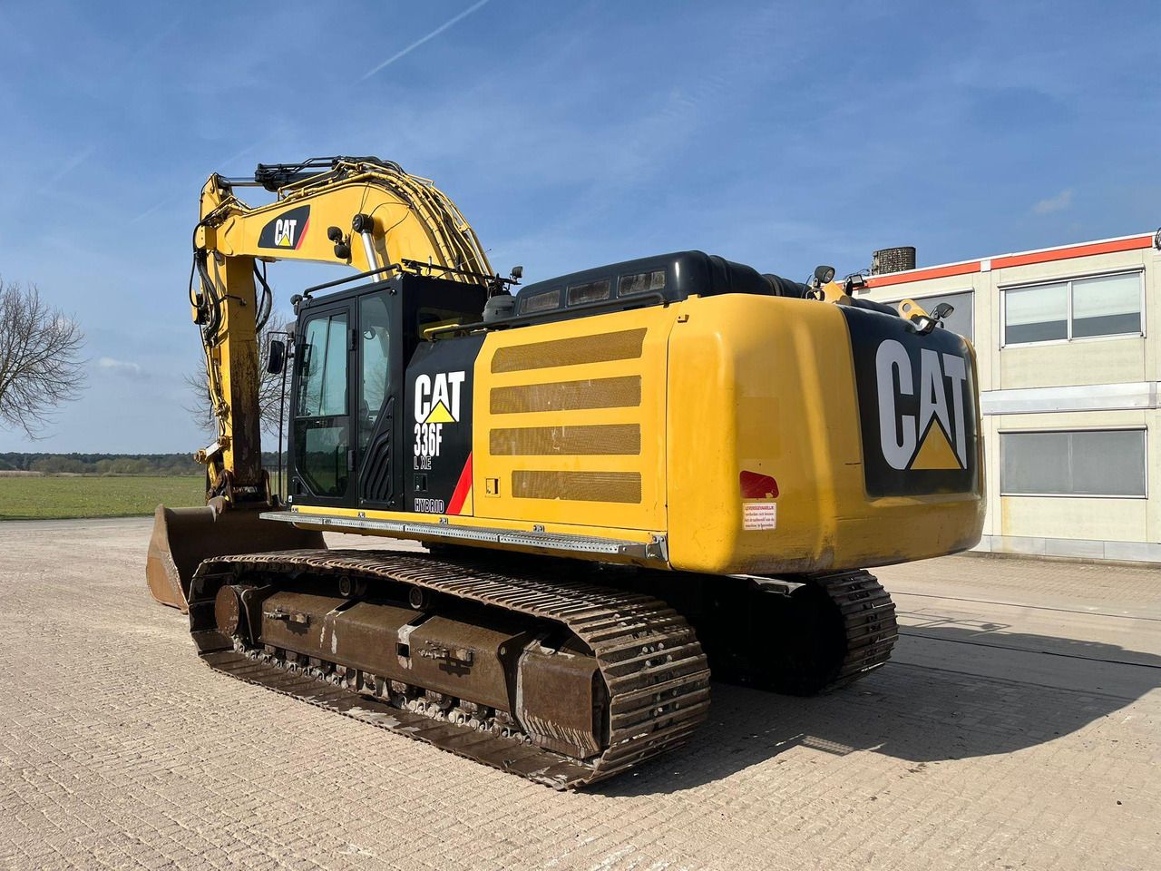 2015 Caterpillar 336F LXE crawler excavator, rear three-quarter view