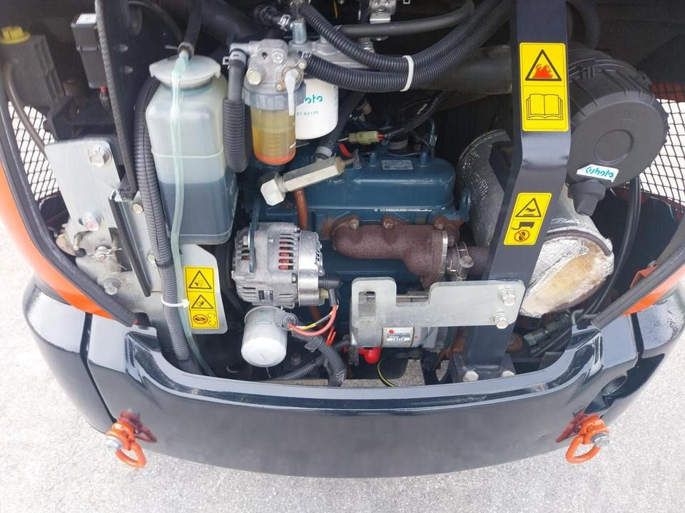 2014 Takeuchi KX 016-4 mini excavator engine compartment view
