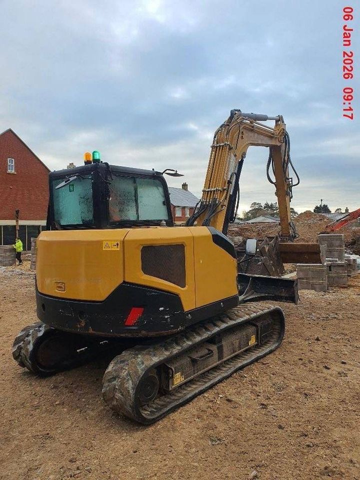 2023 Sany SY 80U crawler excavator, rear three-quarter view 2023 Sany SY 80U crawler excavator, rear three-quarter view