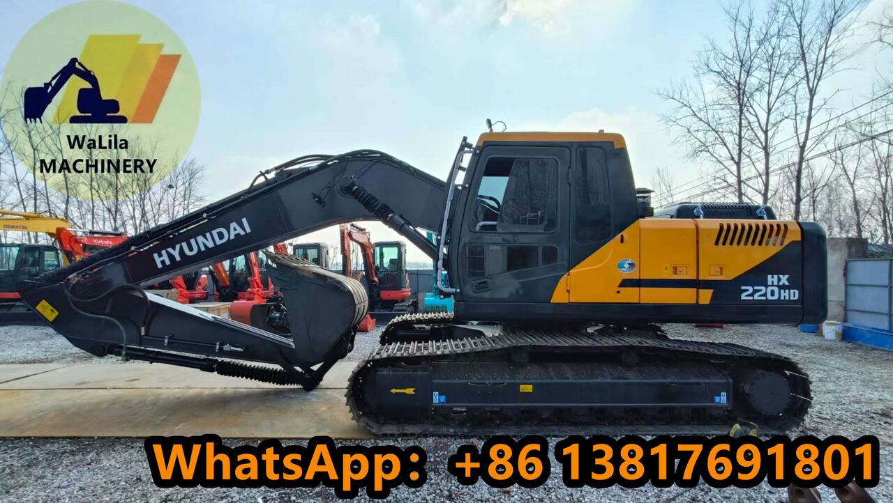 2024 Hyundai HX220HD crawler excavator, side profile view 2024 Hyundai HX220HD crawler excavator, side profile view